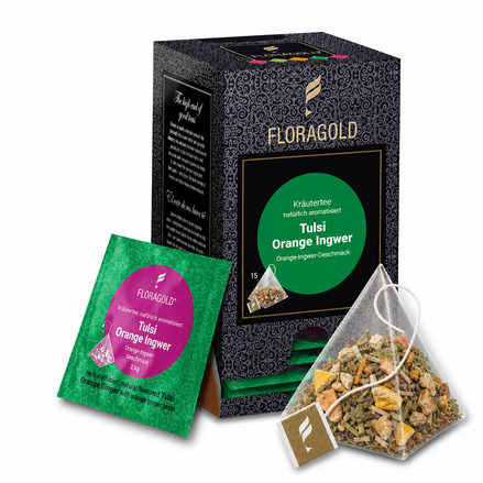 Tulsi Orange Ingwer Kräutertee